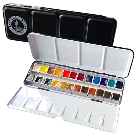 daniel smith half pan watercolor sets in metal boxes|daniel smith paint sets.